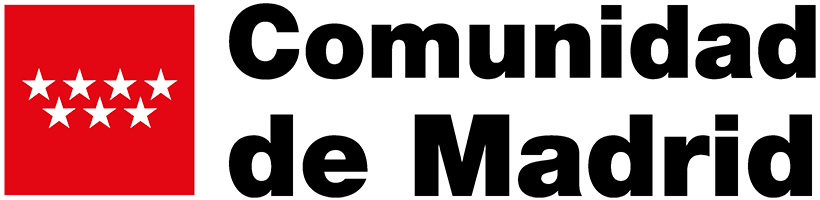 Logo de la Comunidad de Madrid con texto a la derecha