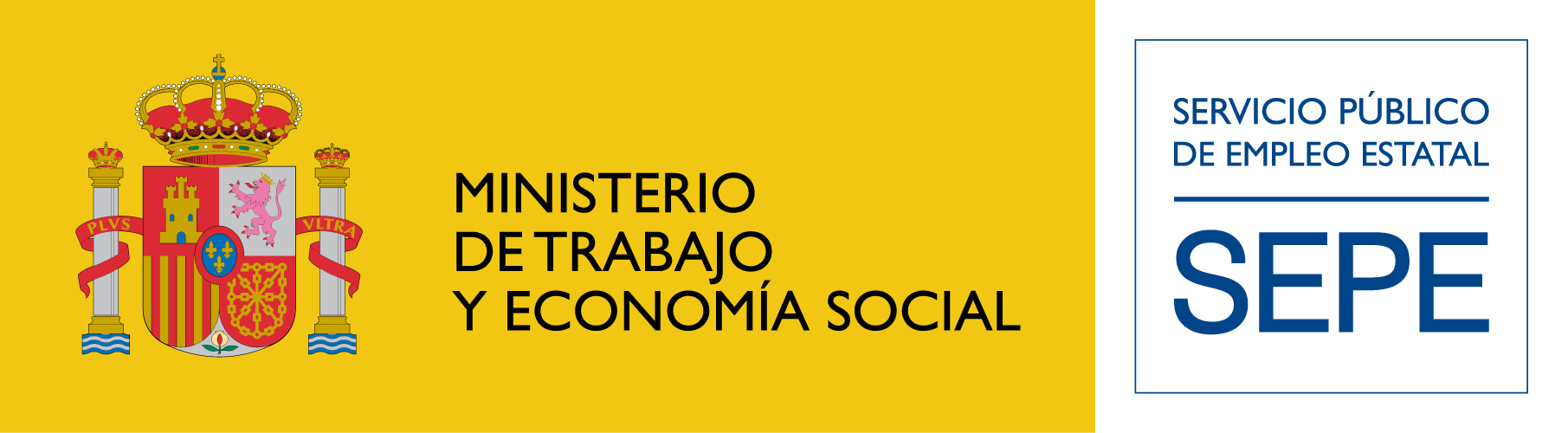 Logo Ministerio de Trabajo y Economía Social con SEPE